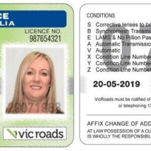 Australian driver license number