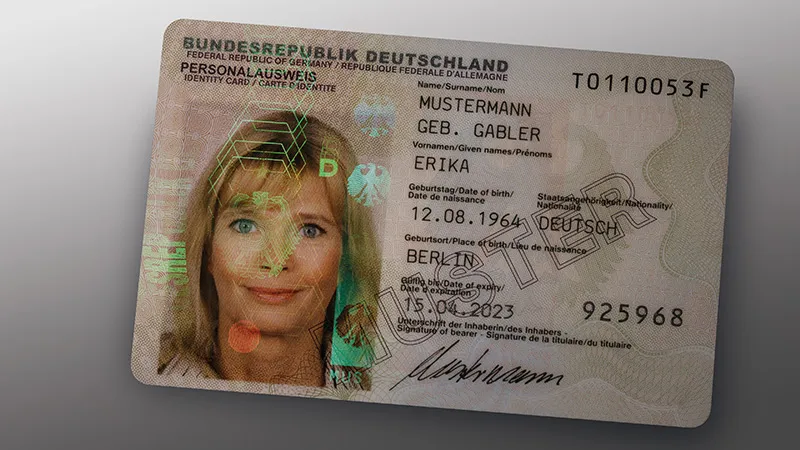 Authentic German ID card