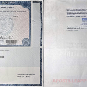birth certificate
