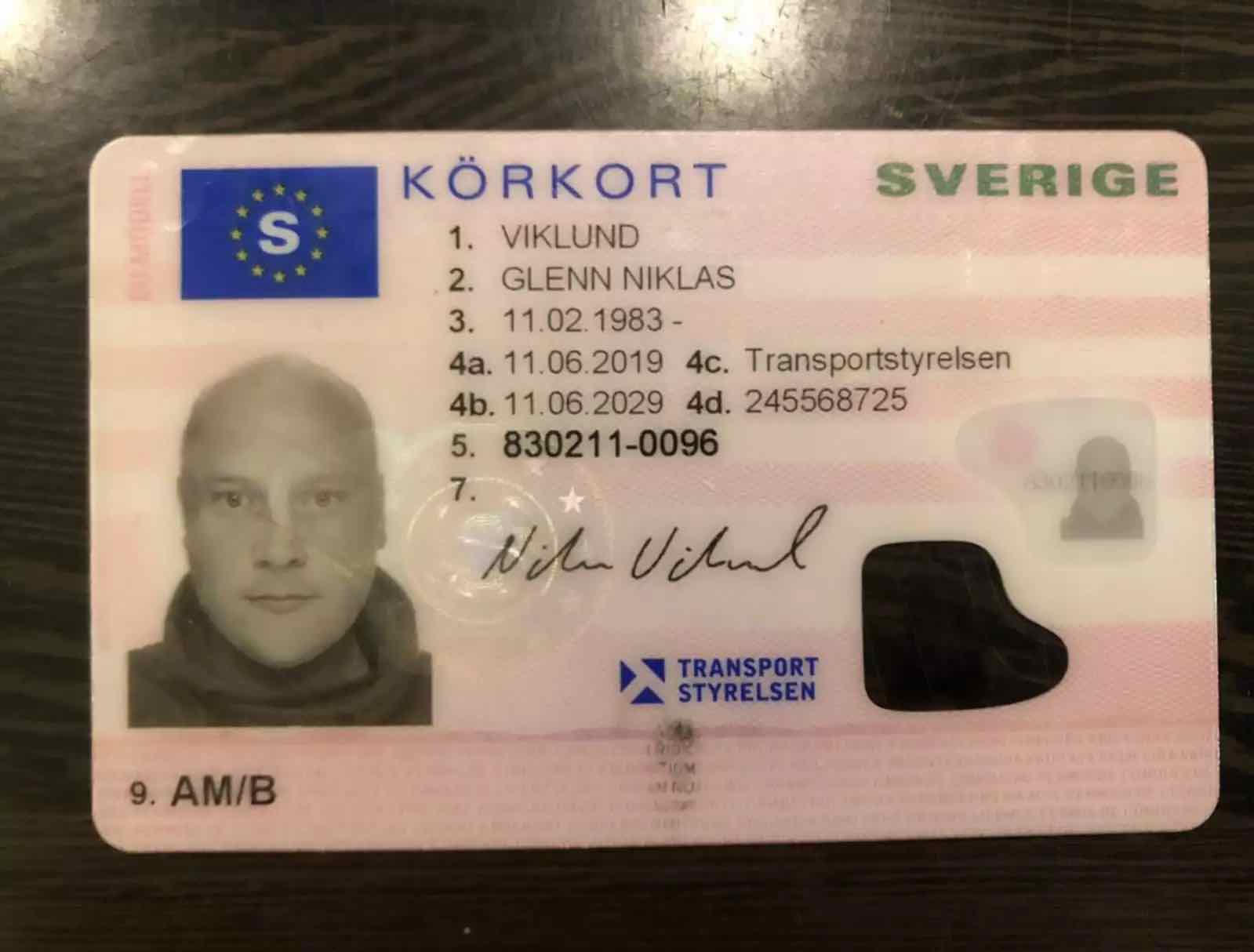 Swedish drivers license