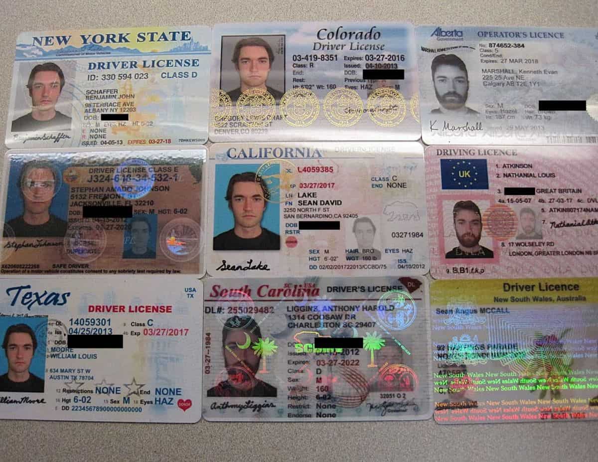 Registered US drivers License