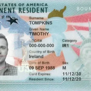 Authentic American Green Card