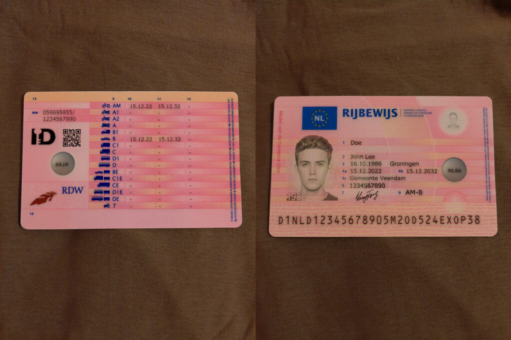 dutch driving license categories