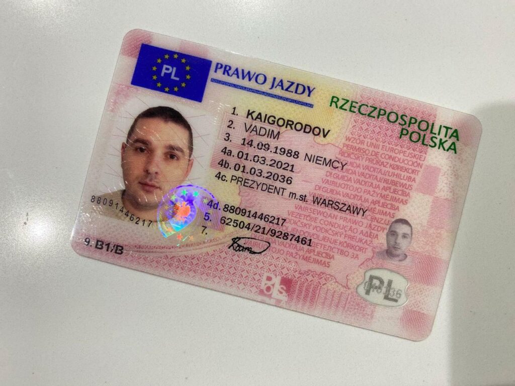 real Polish drivers license