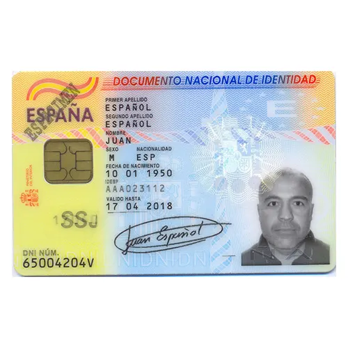 Real Spain ID card